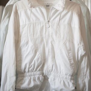 Adidas Vintage Tracksuit Jacket All White